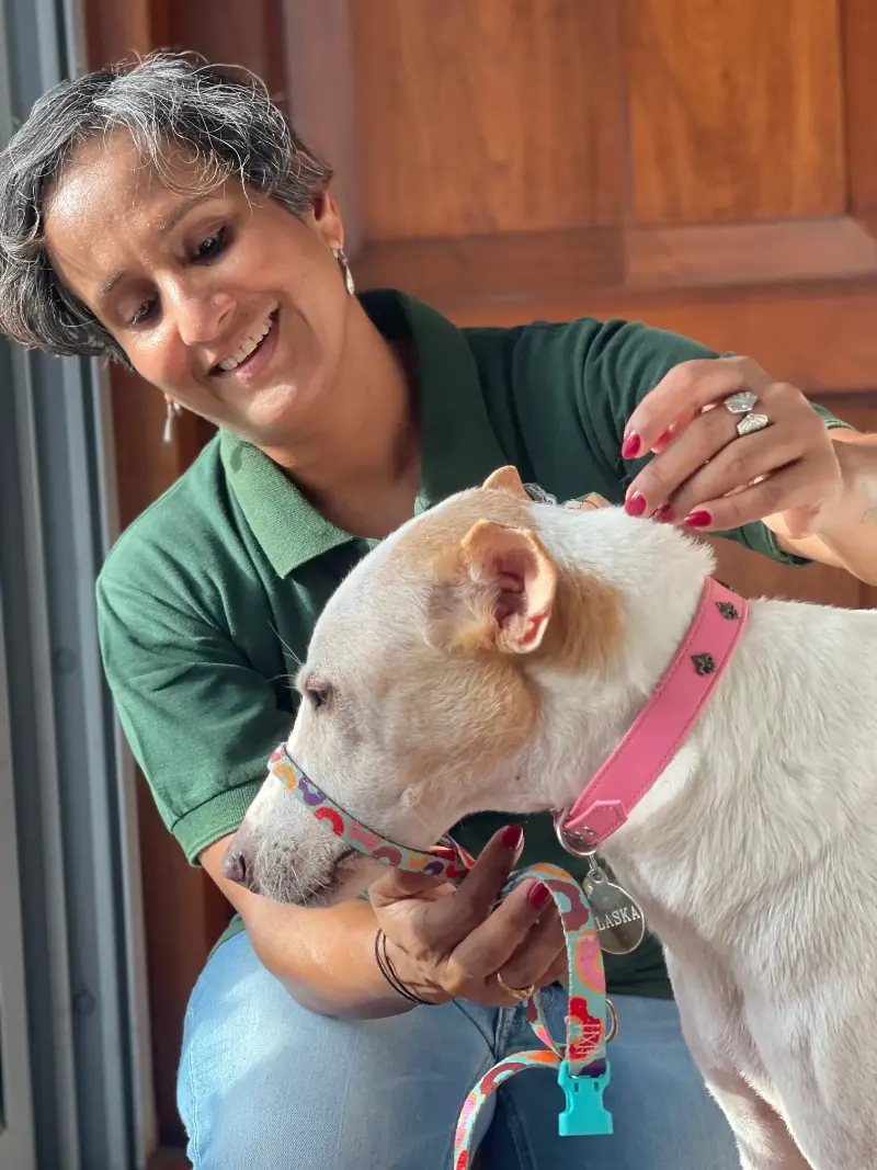 Leena Ukil with Alaska Leena Ukil with Alaska